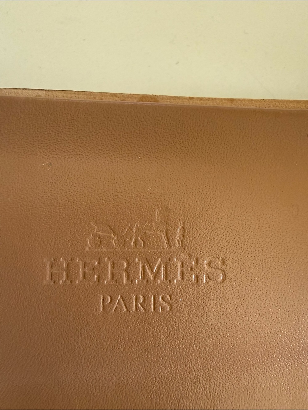 Authentic Hermes Metallic Rose Gold Oran Leather Slide Sandals Size 41 - Picture 4 of 11